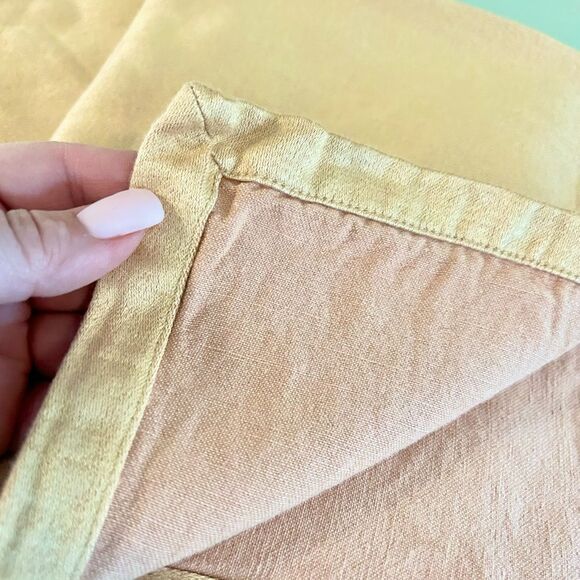 Set of 6 Gold Shiny Cloth Formal Dinner Napkins - Picture 3 of 4